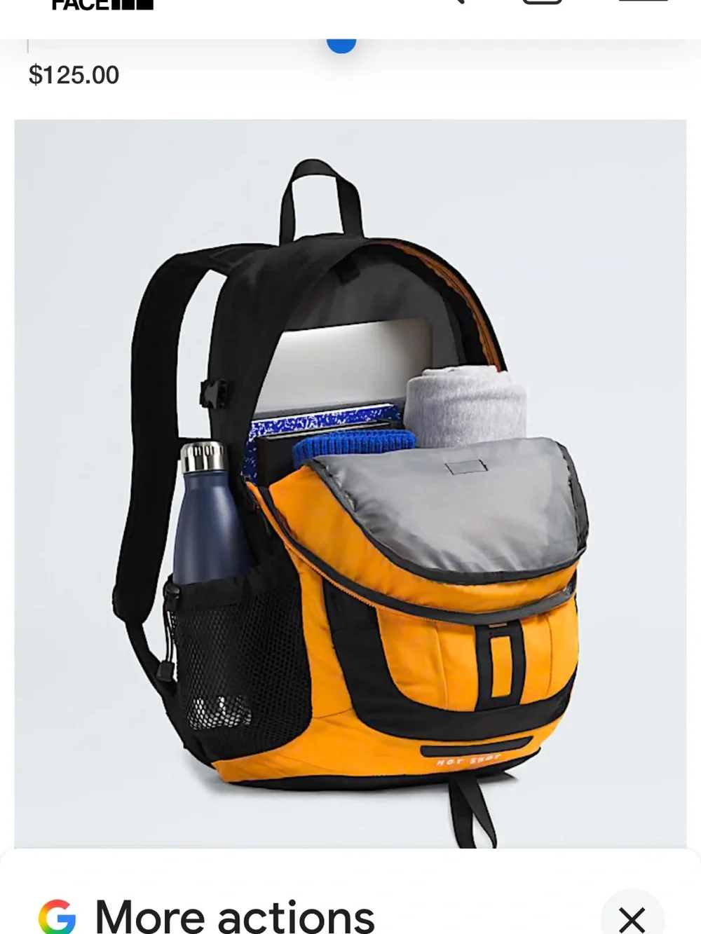 The North Face Hot Shot SE Backpack summit Gold and Black 30L